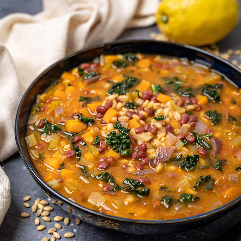 adzuki and pearl barley soup