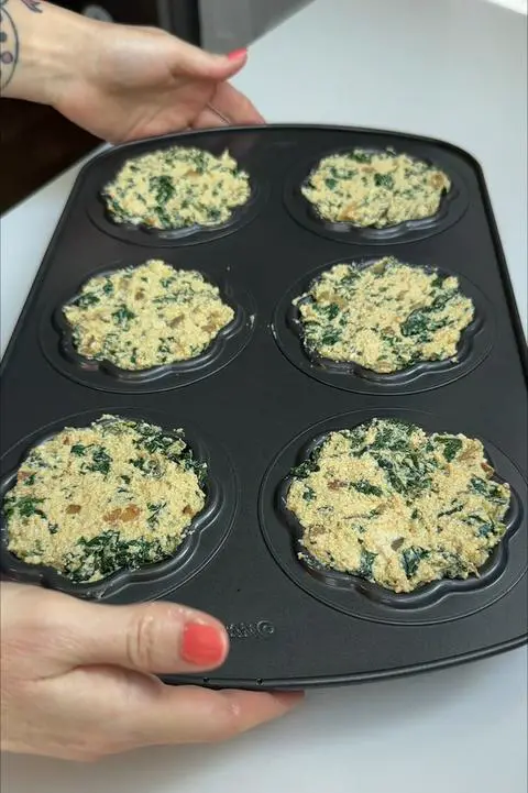 mini frittatas ready to bake.