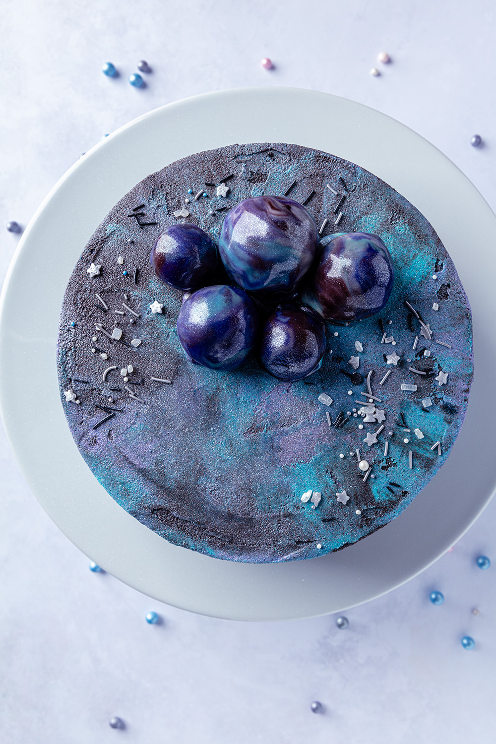 vegan galaxy cake