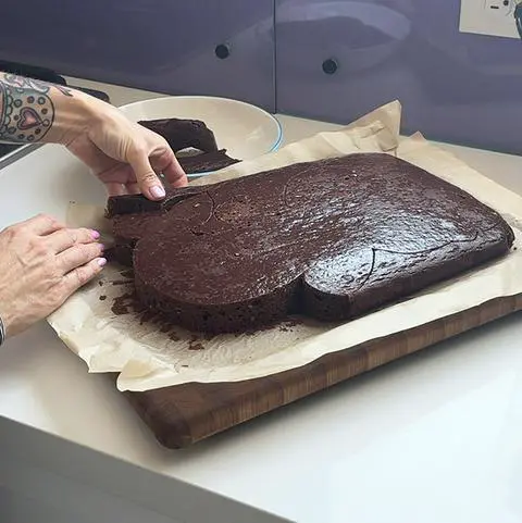 removing the parts of the cake that we no longer need.