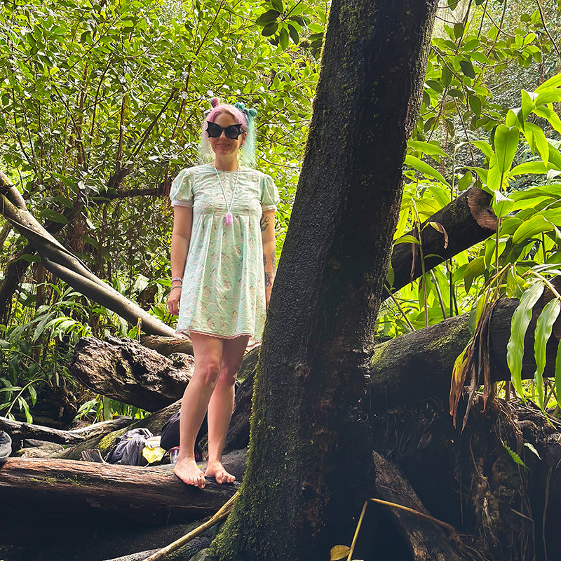 me at the Twin Falls in Maui.