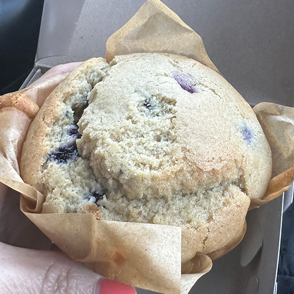 vegan muffin at Momona Coffee Shop in Maui.