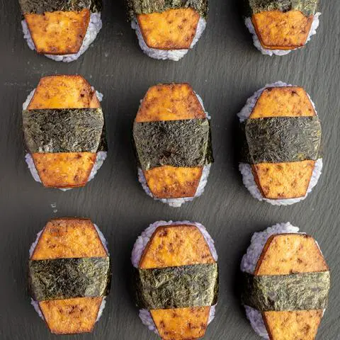 vegan halloween musubi