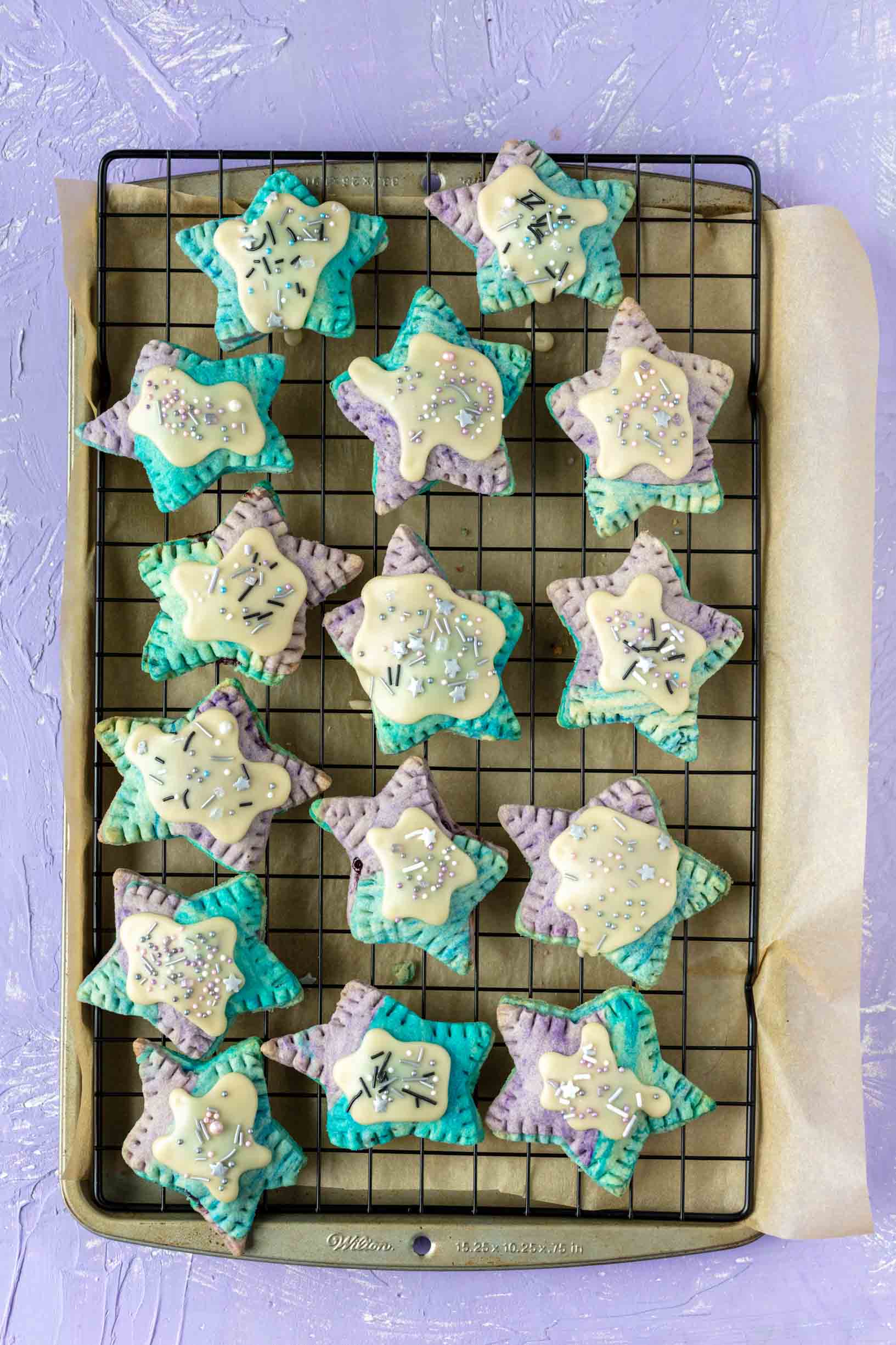 vegan blueberry poptarts with lemon icing