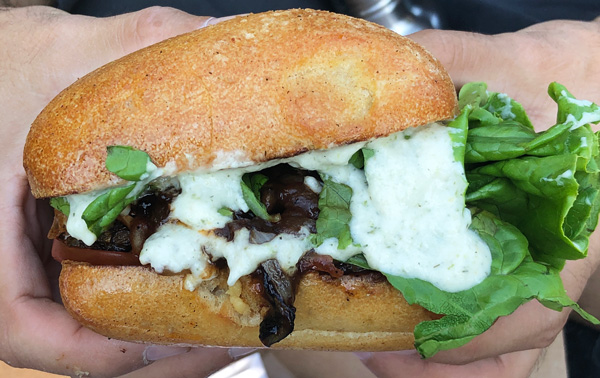 dude burger from Daily Fuel in Portland