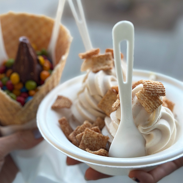 vegan horchata frozen yogurt at Eb & Bean in Portland.