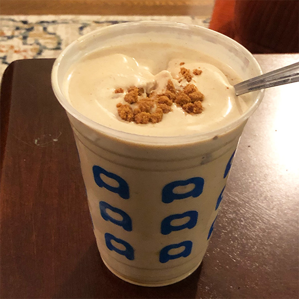 speculoos cookie butter holiday shake from Face Plant in Portland.