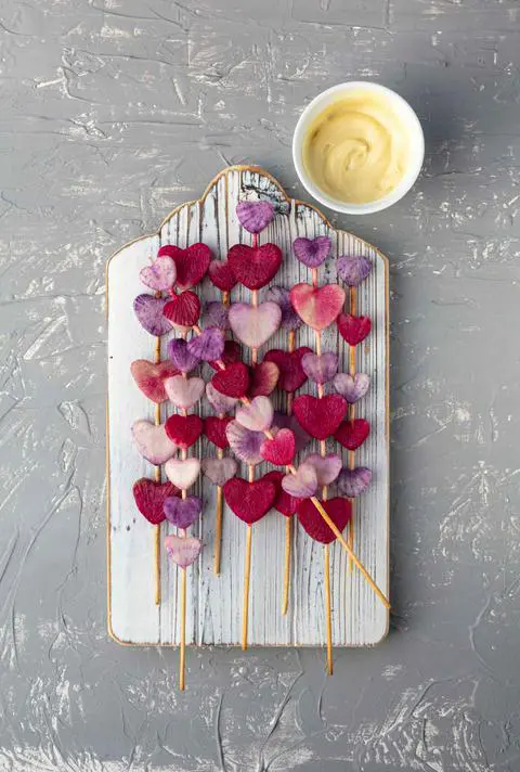 radish wands fresh out of the air fryer