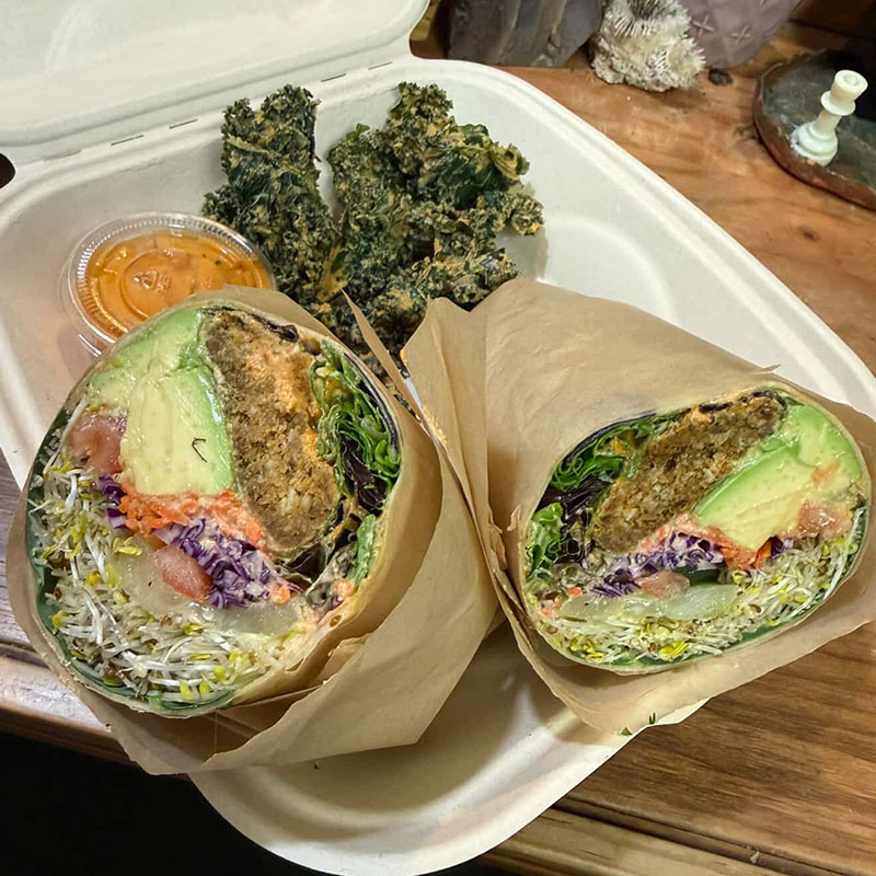 buffalo wrap from Peace Pies in San Diego.