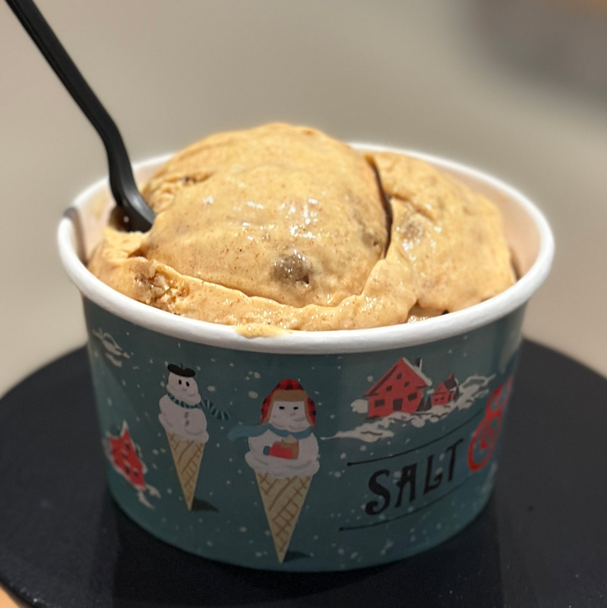 a scoop of ice cream in a cup