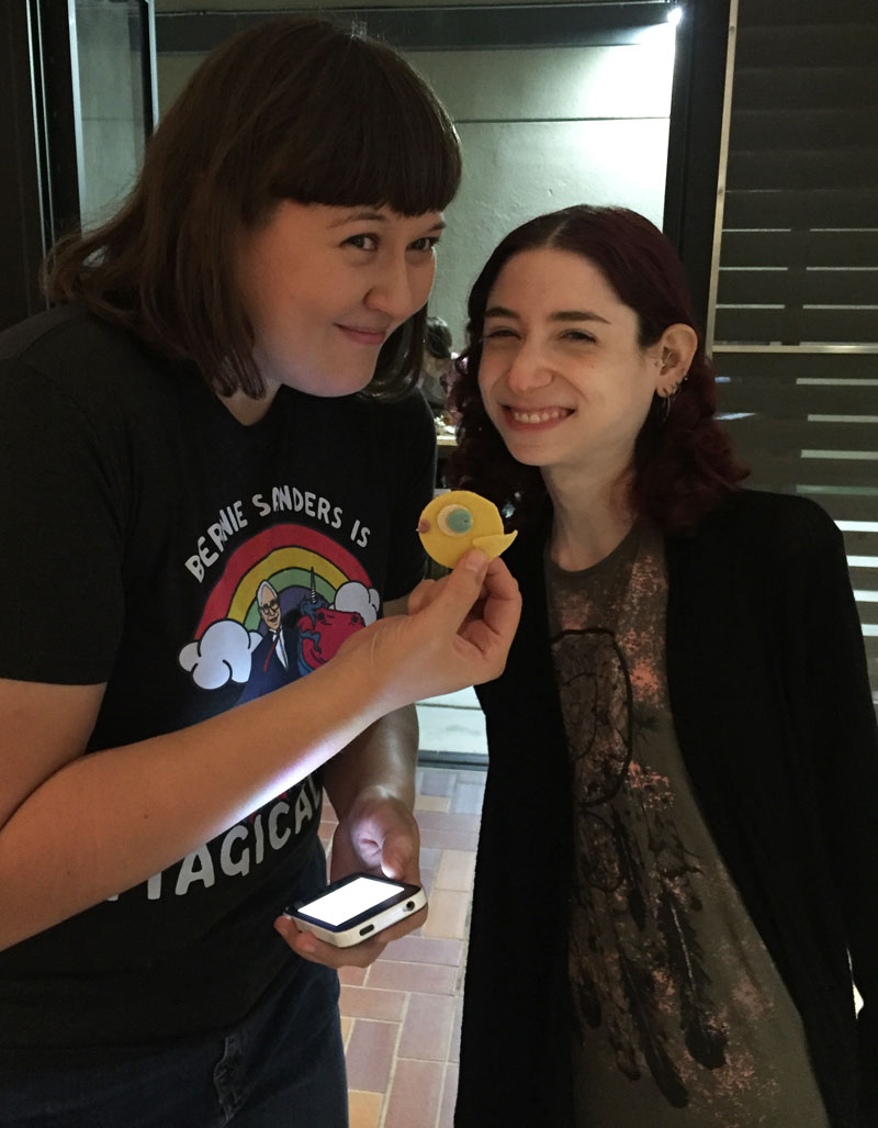 Brandi and Hannah at South Bay Vegan Drinks October 2015