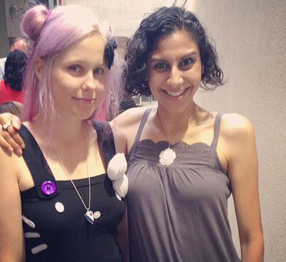 me & Cecelia at South Bay Vegan Drinks